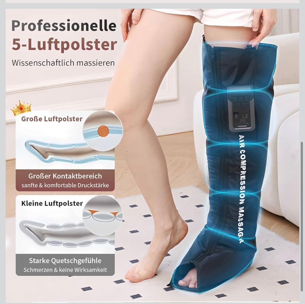 Professionell luftkompression benmassager för att förbättra cirkulationen Massage fot och benmassage stövlar enhetspris