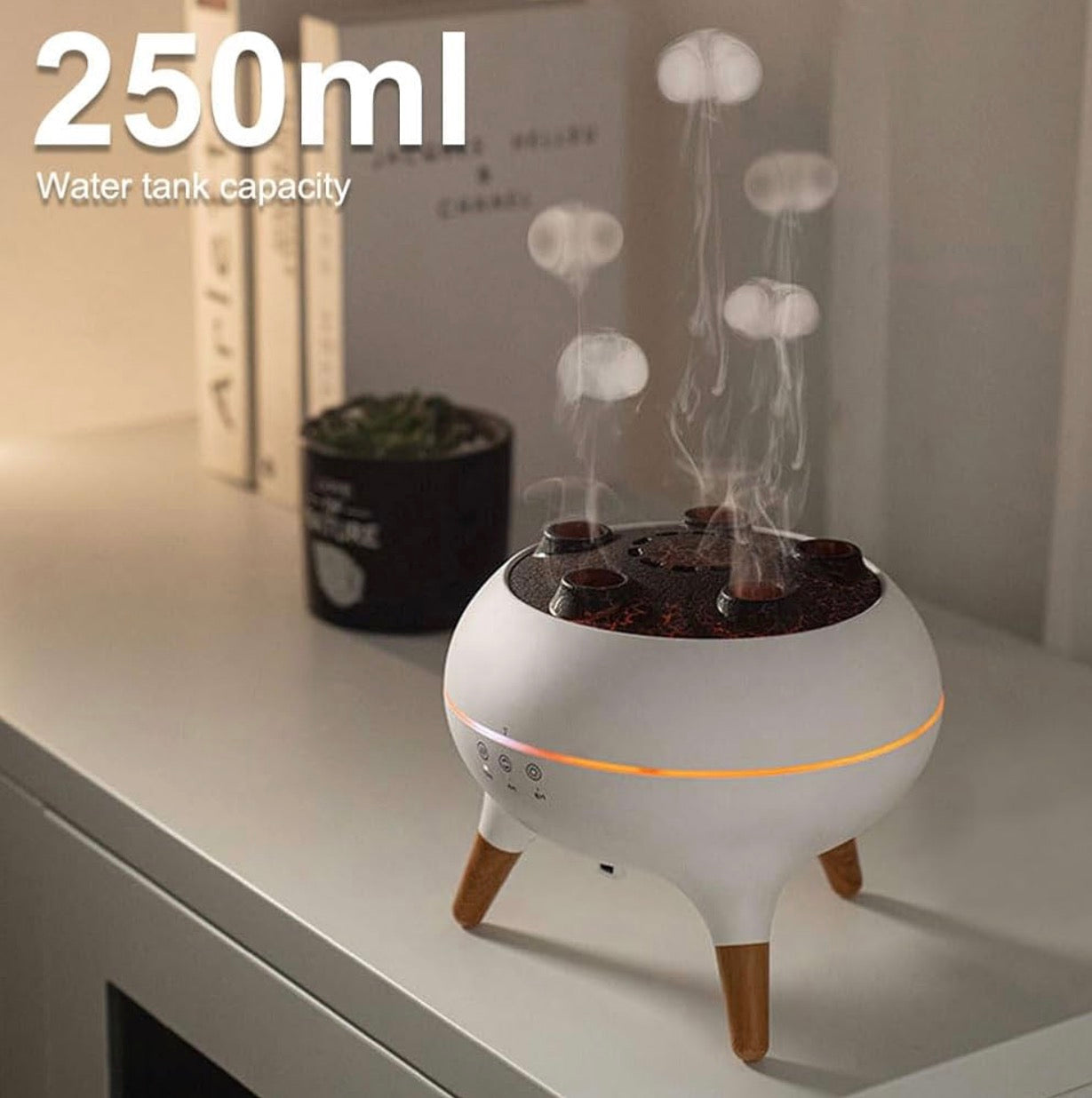 Household  Intelligent Jellyfish Ultrasonic Air Humidifier Ultrasonic Porous Atomization Timing Remote Control Humidifier Aroma Diffuser