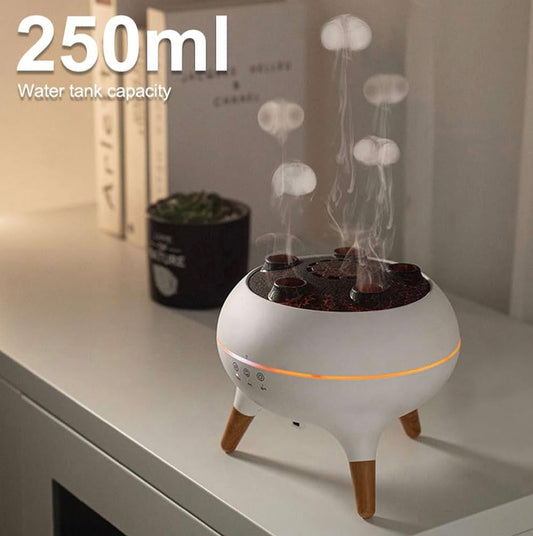 Household  Intelligent Jellyfish Ultrasonic Air Humidifier Ultrasonic Porous Atomization Timing Remote Control Humidifier Aroma Diffuser